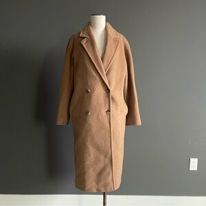 Babaton Slouch Coat in Camel — Wool Cashmere Blend